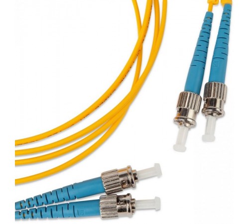 Патч-корд FC-D2-9-ST/UR-ST/UR-H-2M-LSZH-YL волоконно-оптический (шнур) SM 9/125 (OS2), ST/UPC-ST/UPC, 2.0 мм, duplex, LSZH, 2 м  238486  Hyperline