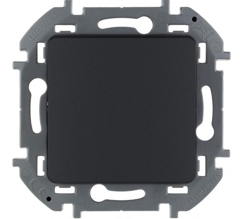 Inspiria Антрацит Переключатель без фиксации (кнопка) с Н.О./Н.З. контактом 6 A С/У без рамки  673693  Legrand