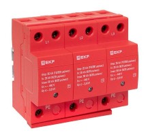 Устройство защиты от импульсных перенапряжений Класс 1 Iimp 25kA (10/350s) 3P  spd-t1-3p  EKF