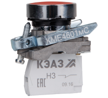 Кнопка КМЕ4111мС-красный-1но+1нз-цилиндр-IP40 271785  КЭАЗ