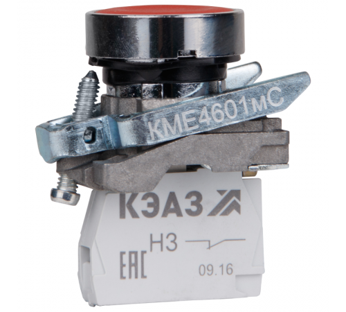 Кнопка КМЕ4111мС-красный-1но+1нз-цилиндр-IP40 271785  КЭАЗ