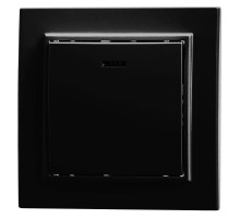 Выключатель 1-клавишный c индикатором, 250V, 10А, серия Эрна, PSW10-9001-03, черный  39470  STEKKER