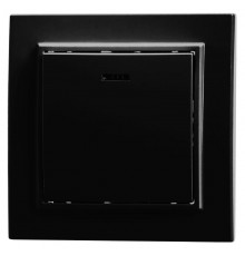 Выключатель 1-клавишный c индикатором, 250V, 10А, серия Эрна, PSW10-9001-03, черный  39470  STEKKER