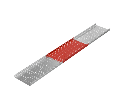 Лоток перф. 50х400х1,0 L2000 мм "Быстрый монтаж ПЛЮС" HD  LPplus50-400-1.0-2000 HD  КМ-Профиль
