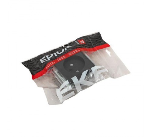 Механизм розетки, 16А, без заземления, без шторок, чёрный Эпика EKF  UP1-SOB-100  EKF