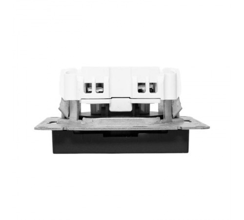 Механизм розетки, 16А, без заземления, без шторок, чёрный Эпика EKF  UP1-SOB-100  EKF