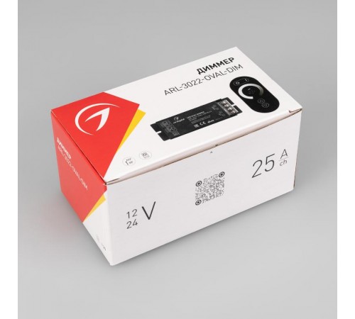 Диммер ARL-3022-OVAL-DIM Black (12-24V, 1x25A, ПДУ, RF)  027150  Arlight