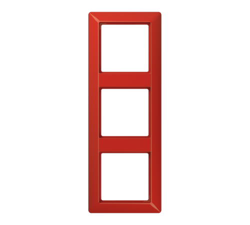 Рамка 3-кратная для вертикальной и горизонтальной установки; термопласт, красная  AS583BFRT  Jung