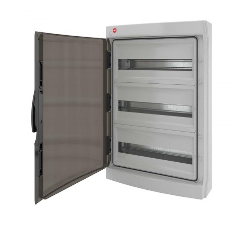 Щиток настенный с дверцей 54 мод.,IP65, серый, с клеммным блоком 63А и замком  RB54W6TGDL  DKC