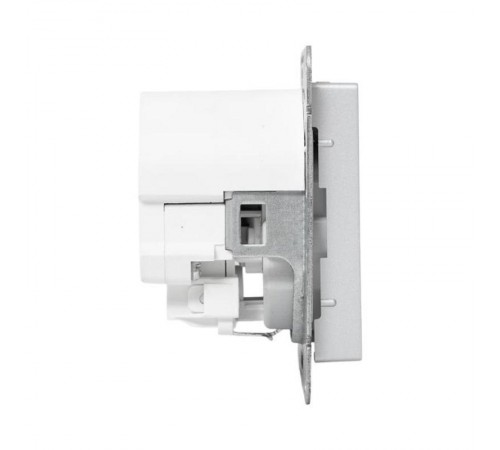 Механизм розетки с USB-C - 2шт, 16А, с заземлением, со шторками, алюминий Эпика EKF  UP1-SOA-111-2USBC  EKF