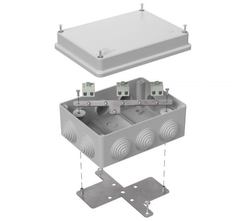Коробка огнестойкая для о/п 40-0310-FR1.5-6 Е15-Е120 RAL7035 150х110х70 (6 шт/кор) серая  40-0310-7035-FR1.5-6  Промрукав