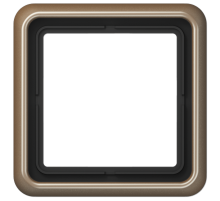 Рамка для вертикальной и горизонтальной установки, 1 пост; металл; золотая бронза; CD500  CD581GB  Jung