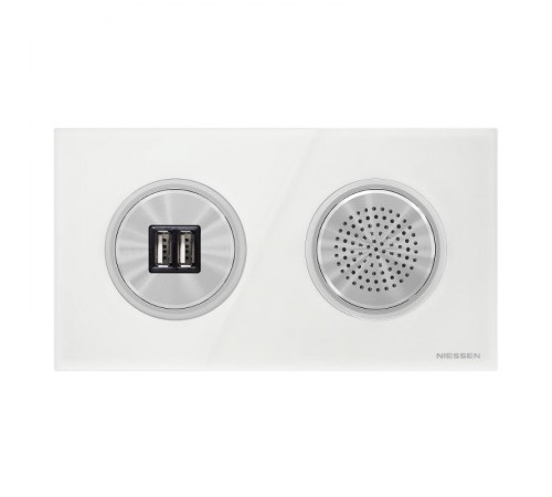 Рамка 2-постовая, серия SKY Moon, цвет стекло белое2CLA867200A3001 ABB