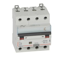 Выключатель автоматический дифференциального тока DX3 6000 4п 16А С 30мА тип A  411234  Legrand