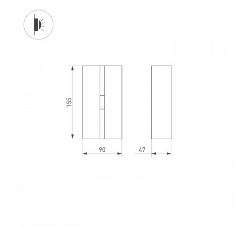 Светильник LGD-STRIPE-3W Warm3000 (GR, 20 deg, 230V) (Arlight, IP65 Металл, 3 года)  029972  Arlight