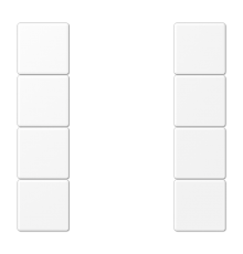 Набор накладок 4 группы для модулей F50; термопласт; белый матовый LS504TSAWWM Jung