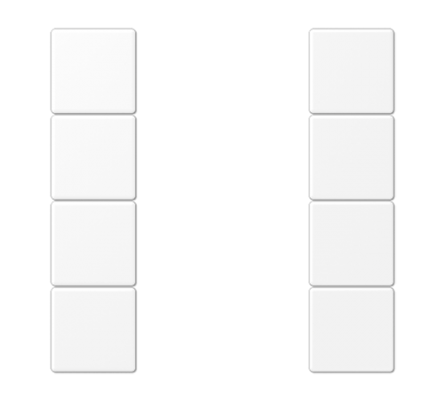 Набор накладок 4 группы для модулей F50; термопласт; белый матовый LS504TSAWWM Jung
