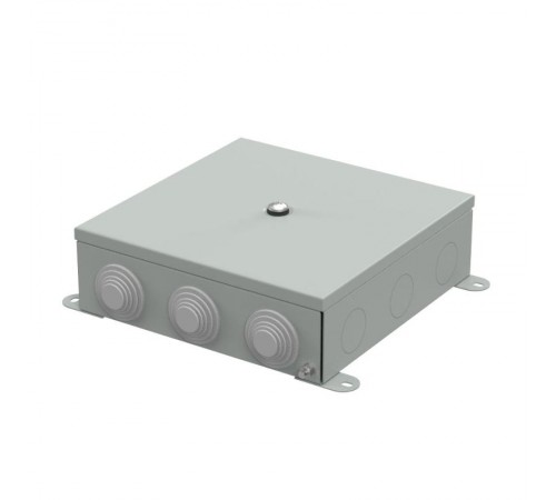 Коробка металлическая серая 200х200х65 (4 шт/кор)  70-0390-7035  Промрукав