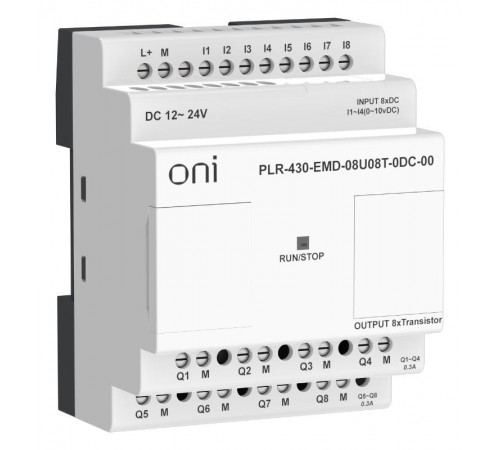 ПЛК 430 Модуль IO 4 DI 4 UI 8 TO 24В DC  PLR-430-EMD-08U08T-0DC-00  ONI