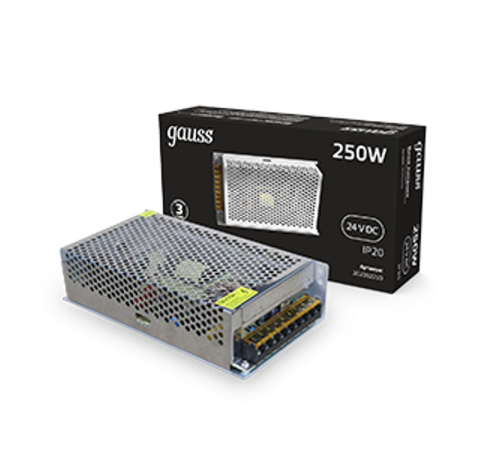 Блок питания 250W 24V IP20 1/36  202002250  Gauss