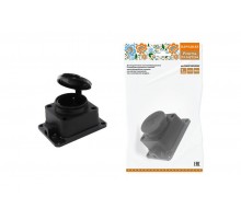 Розетка настенная с заглушкой каучук 2Р+РЕ 16А 250В IP44 серии "Народная"  SQ0612-0033  TDM