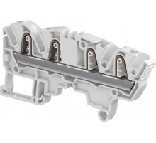 Клемма втычная ZK4-4P серая - 4 мм?, 4 зажима  1SNK706012R0000  TE