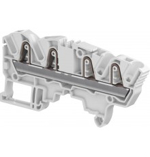 Клемма втычная ZK4-4P серая - 4 мм?, 4 зажима  1SNK706012R0000  TE