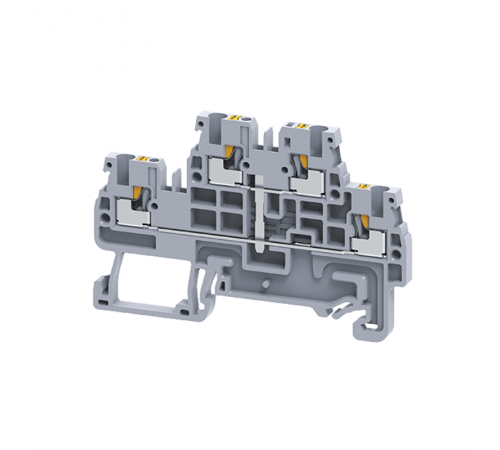Клемма 2х-ярусная push-in OptiClip CPDL-2,5-2L-I-S-серый  331864  КЭАЗ