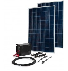 Комплект Teplocom Solar-800+Солнечная панель 250Вт х 2, кабель 10м MC4 коннекторы  2423  Бастион
