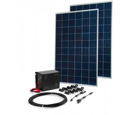 Комплект Teplocom Solar-800+Солнечная панель 250Вт х 2, кабель 10м MC4 коннекторы  2423  Бастион