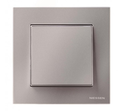 Клавиша для 1-клавишных выключателей/переключателей/кнопок, серия SKY, цвет серебристый алюминий2CLA850100A1301 ABB