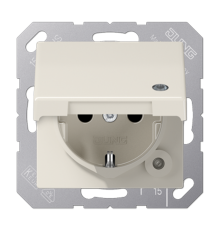 SCHUKO-розетка  с крышкой  AS1520BFKLKO Jung