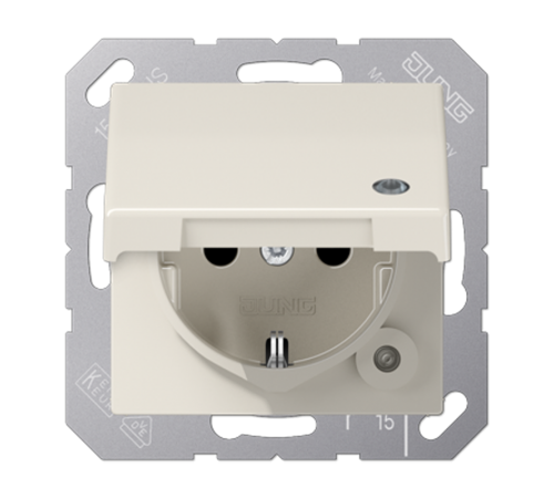 SCHUKO-розетка  с крышкой  AS1520BFKLKO Jung