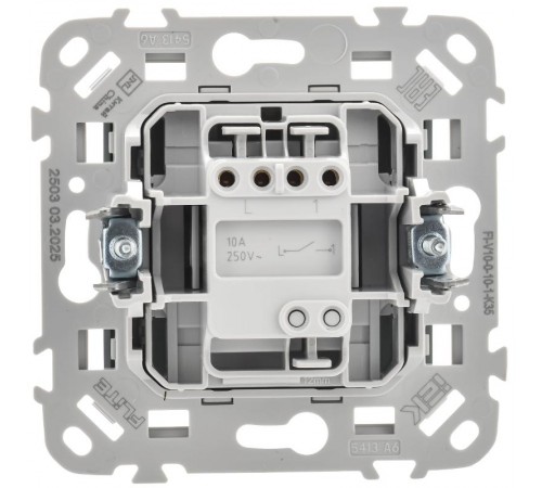 FLITE Выключатель 1-клавишный 10А ВС11-1-0-ФлМ маренго  FI-V10-0-10-1-K35  IEK