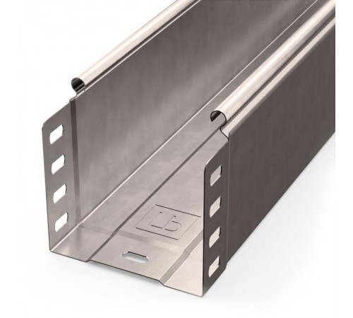 Лоток неперфорированный Стандарт INOX (AISI 409) 100х100х3000 (0,7 мм) (6 м/уп)  PR16.2388  Промрукав