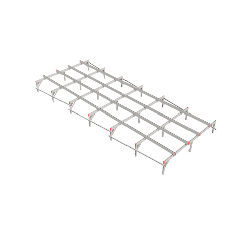 Опорная конструкция для установки оборудования TECHNORAPTOR 2500х6000  KM-TR-SSEI-2500-6000  КМ - профиль