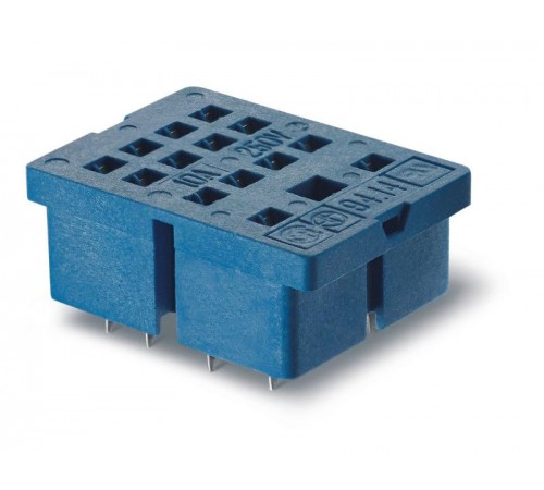 Розетка для монтажа на плате для реле 55.32, 55.34; в комплекте металлическая клипса 094.51  9414SMA  Finder