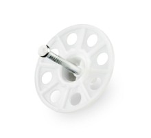 Тарельчатый дюбель гриб с гвоздем для ПМ IN30 белый (100 шт/уп)  PR08.12248  Промрукав