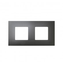 Simon 27 Накладка декоративная на рамку базовую, 2 поста, S27 Play, Arctic, титан  2700627-041  Simon