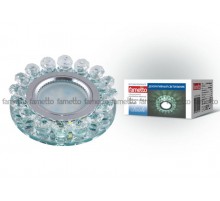 Светильник декор. встраив. Luciole. DLS-L102 GU5.3 CHROME/CLEAR GU5.3. Доп. LED подсветка 3Вт. металл/стекло. Хром/прозр..  09999  Fametto