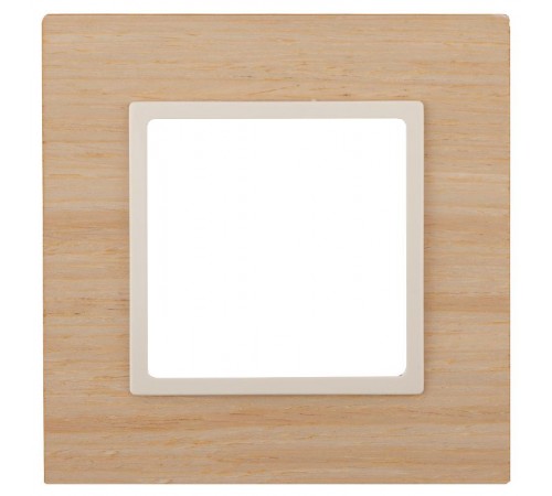 14-5301-11 Рамка на 1 пост, дерево, Эра Elegance, клён+сл.кость  Б0034570  ЭРА