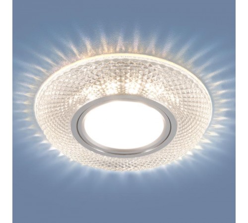 Светильник точечный встраиваемый 2238 MR16 CL прозрачный с подсветкой  a045479  Elektrostandard