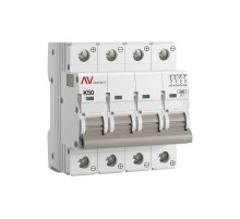 Выключатель автоматический AV-10 DC 4P 50A (K) 10kA AVERES  mcb10-DC-4-50K-av  EKF