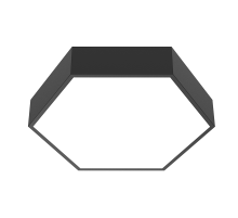 Светодиодный светильник Gexus 520х600 Down шестиугольный подвесной 50 Вт 4000 K черный муар  V1-R0-90653-30000-4005040  VARTON