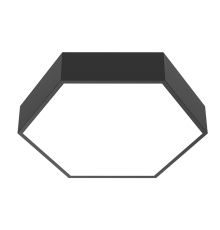 Светодиодный светильник Gexus 750х866 Up'n'Down шестиугольный подвесной 36 Вт/90 Вт 4000 K черный муар  V1-R0-90651-30000-4012640  VARTON