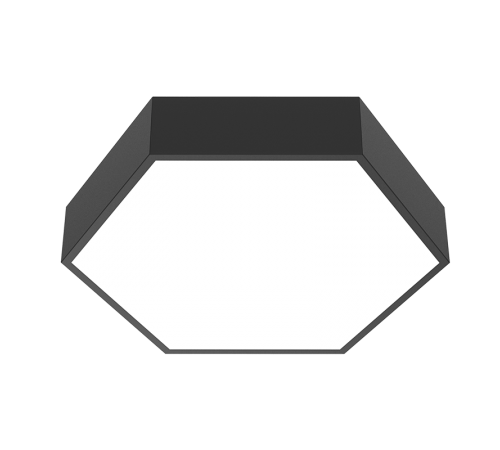 Светодиодный светильник Gexus 520х600 Down шестиугольный подвесной 50 Вт 4000 K черный муар  V1-R0-90653-30000-4005040  VARTON