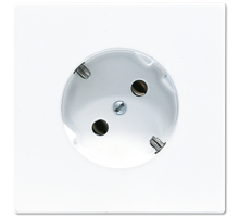 Штепсельная розетка SCHUKO 16A, 250V~ с поворотом на 45°; белая  LS520-45WW  Jung