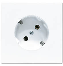 Штепсельная розетка SCHUKO 16A, 250V~ с поворотом на 45°; белая  LS520-45WW  Jung