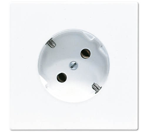 Штепсельная розетка SCHUKO 16A, 250V~ с поворотом на 45°; белая  LS520-45WW  Jung