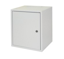 Шкаф настенный WZ-3661-01-01-011 10" серия SKI2,7U,355х310х260,уст. размер 236мм,со стальной дверью,сер. (RAL 7035) собр.  29690  Zpas